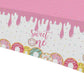 Xigejob Donut Sweet One Birthday Party Tablecloth Decorations for First, Disposable Pink Donut 1st Birthday Party Supplies Table