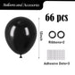 Voircoloria Black Balloons, 66Pack 12Inch Black Latex Party Balloons For Graduation, Wedding, Birthday, New Year, Baby Shower, A
