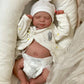 Zero Pam 45 Cm Real Life Reborn Baby Dolls Boy Eyes Closed With Realistic Veins, 18 Inch Lifelike Poseable Anatomically Correct