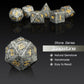 DNDND Soapstone Dice Set D&D Natural Stone Handmade Dice Set with Grogeous Gift Case for DND Tabletop Game (Soapstone)
