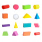 Enakshi 16 Pieces Early Learning Geometric Block Set Brightly Colored Geometric Blocks Solid Shape Blocks Polished Painted, 16 P