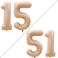 Goer Number 15 Balloons For 15Th Birthday Sweet 15 Party Decorations,42 Inch Jumbo Foil Helium 51 Balloons For 51St Birthday Party Decoration (Caramel)