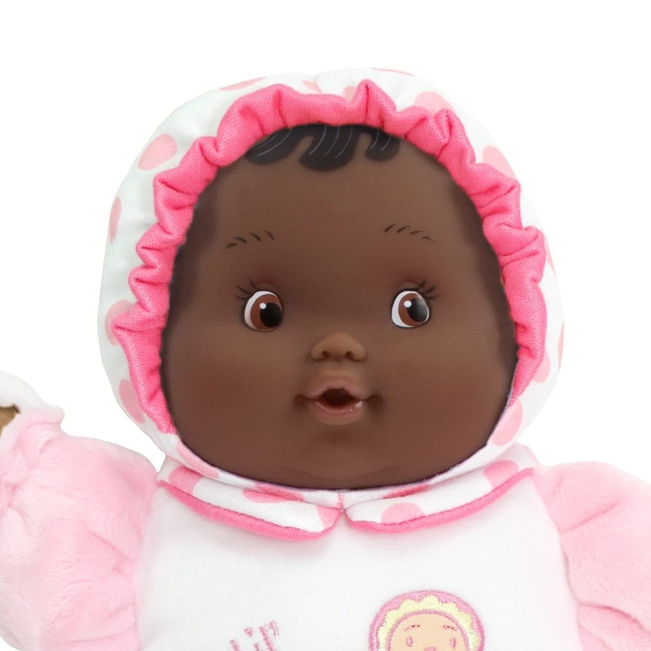 JC Toys Lil Hugs African American Pink Soft Body - Your First Baby Doll - Designed by Berenguer - Ages 0+