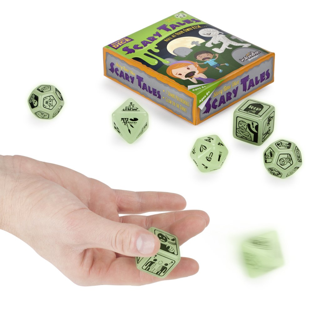 Imagination Generation Story Time Dice: Scary Tales - Glows in The Dark, Multi Color, Model TCGM-002