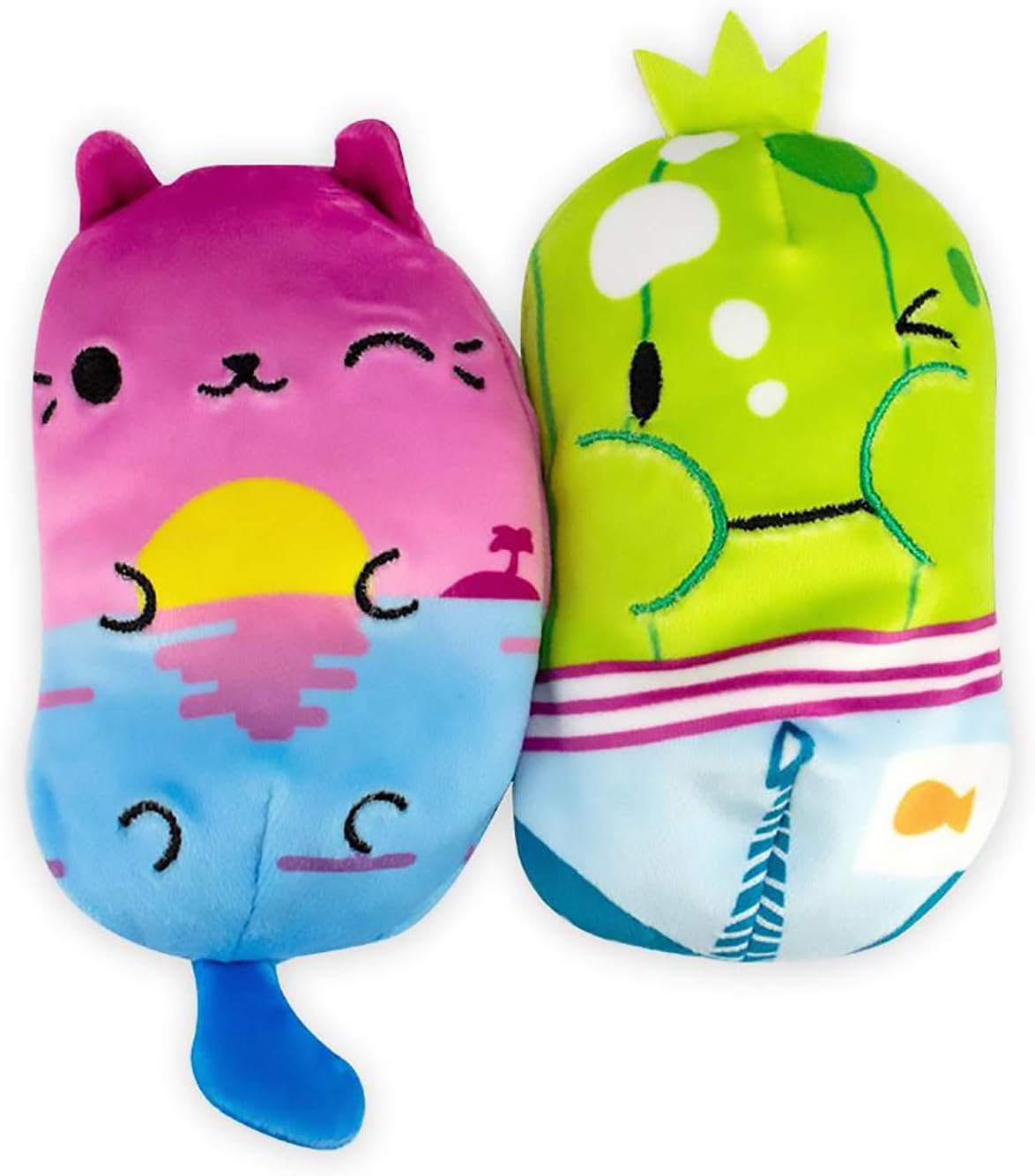 Cats Vs Pickles - Swimmy - Key West Kitty, Finely, Willy, & Walter - 4-Pack - 4 Cute Cuddly Collectible Bean Plush Toy - Are You