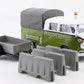 Motormax 79676 Volkswagen T1 Pickup with Canopy Green & White with Trailer Road Service 1-24 Scale Diecast Model Car