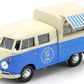 Motormax Volkswagen Type 2 (T1) Pickup Food Truck Cream And Blue 1/24 Diecast Model Car