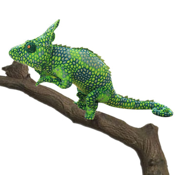 Simulation Chameleon Stuffed Plush Toy - Lizard Plushietoy, Real Life Reptiles Wild Lizard Chameleon Stuffed Animal Toys Gifts For Kids,(27.5 Inches) (Green)