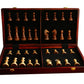 20'' Extra Large Solid Walnut Wooden Chess Set With 2 Extra Queen Pieces - King Height 4.25''