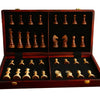 20'' Extra Large Solid Walnut Wooden Chess Set With 2 Extra Queen Pieces - King Height 4.25''