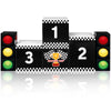 Halloscume 6 Pcs Large Racing Birthday Party Boxes Set, 4 Pcs 11.8  Race Car Podium and 2 Pieces 17.3  Traffic Light, Car Themed