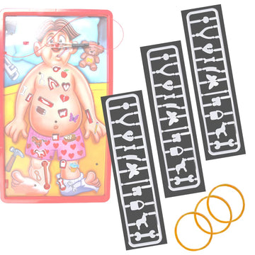 Uniqwamo 3 Sets Replacement Game Pieces - Plastic, Red & Pink, Compatible with Operation Skill Game