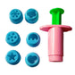 Bestubuy Clay Injucter Mould Heart,Flower,Star Design (Pink&Blue) 7 Pcs Set