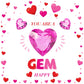 Niceup Heart Gemstones Pool Toys - 30pcs Acrylic 3D Gems, 1.57in, Multicolor, Model QSTZ-01 for Mermaid Treasure Hunt Party Favors