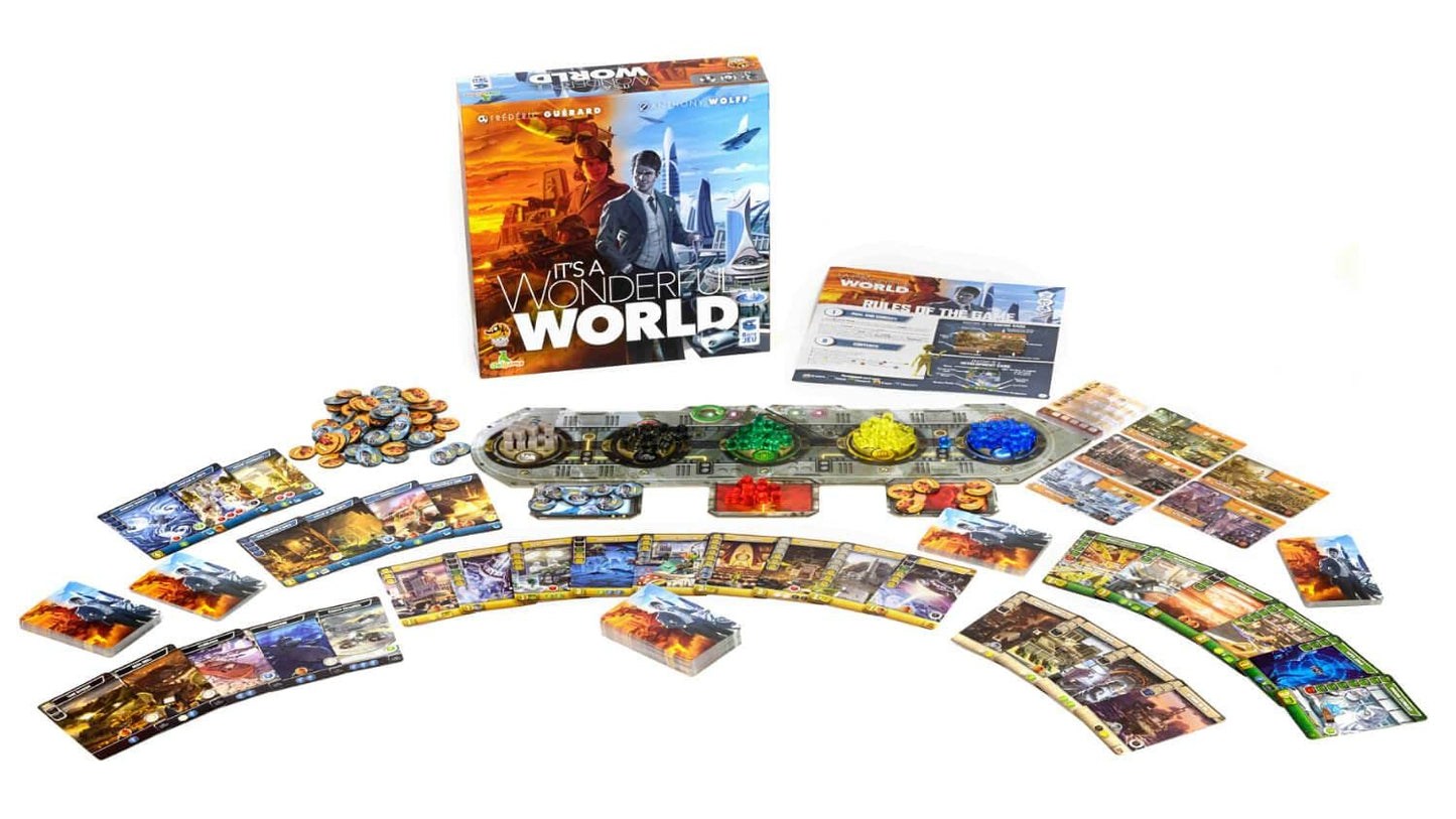 LUCKY DUCK GAMES It's A Wonderful World Board Game - Strategic Card Game for 1-5 Players, Ages 14+, Multicolor, Model 933344