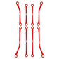 INJORA High Clearance Chassis Links CNC Aluminum Links Set for TRX4M Defender Bronco 1/18 Upgrade Parts (Red)