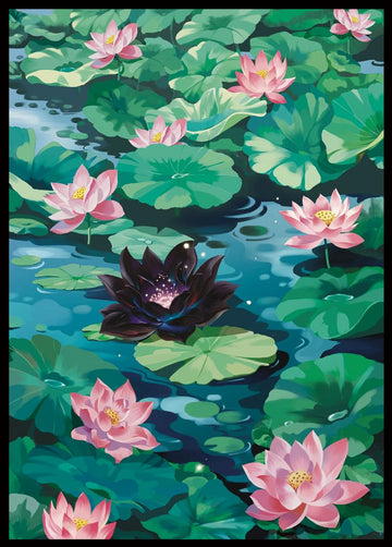 Mtg Card Sleeves 100Ct (Bloomburrow Black Lotus Pool), Matte Art Card Sleeves, Matte Back & Clear Front, 66X92Mm