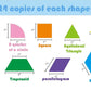 Zazzykid Kids Magnetic Pattern Blocks Set: 216 Pcs Geometric Shape Puzzles Tangram - Stem
