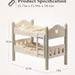 Robud Baby Doll Crib, Wooden Baby Doll Beds For 20 Inch Dolls, Green Baby Doll Bunk Beds With Tulle, American Girl Doll Bed For