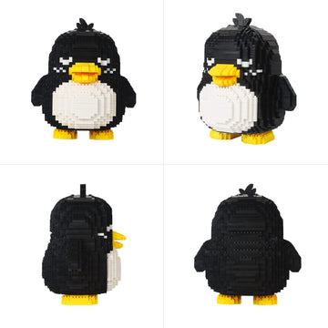 Larcele Animal Series Micro Building Blocks Animal Set, Diy Mini 3D Building Toy Bricks,1499 Pieces Kljm-07 (Penguin)