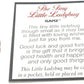 Tiny Little Ladybug Glass Charm With Story Card New Pocket Token