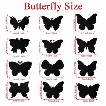 Kukiwhy 24 PCS Rainbow Spring Butterfly Crafts Scratch Cards,Party Favors DIY Birthday Gift Supplies for Kids, 12 Styles
