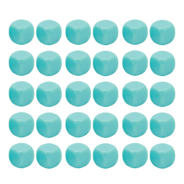 30PCS Fun Blank Dice Set, 16MM Plastic 6 Sided Round Corners Dice Cubes, Polyhedral Dice Set, DIY Puzzle Round Corner for Classr