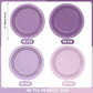 CHUNNIN 48Pcs Purple Birthday Party Paper Plates for Light Purple Cake Party Supplies 7  Purple Theme Lilac Lavender Birthday Pa