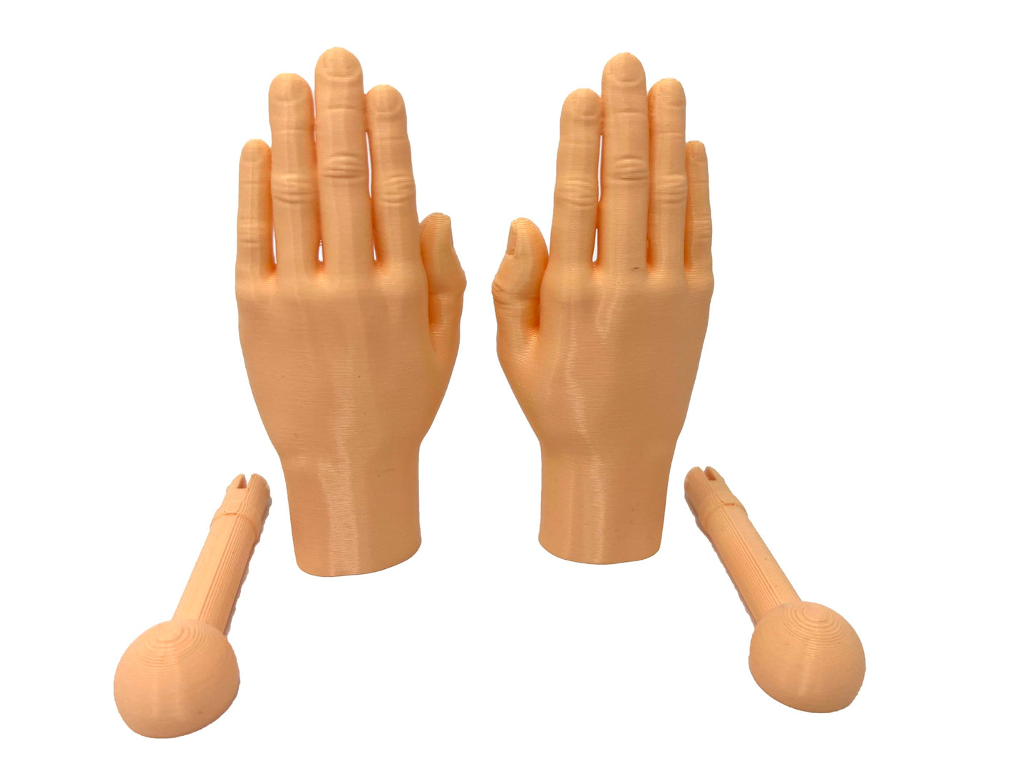 Munnygrubbers - 6 Pair Tiny Hands with Sticks - Mini Little Hand Stick Puppet - Halloween Costume - Strong Hand Prop - Scary Mov