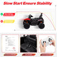Kids Ride On UTV with Remote Control, 12V Kids Powered Wheels Electric Vehicle Toys with Spring Suspension,FM,LED Lights,AUX Por