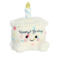 Aurora® Happy B'day Cake Stuffed Animal - Pocket-Sized 5" White Polyester Plush - Model 33902