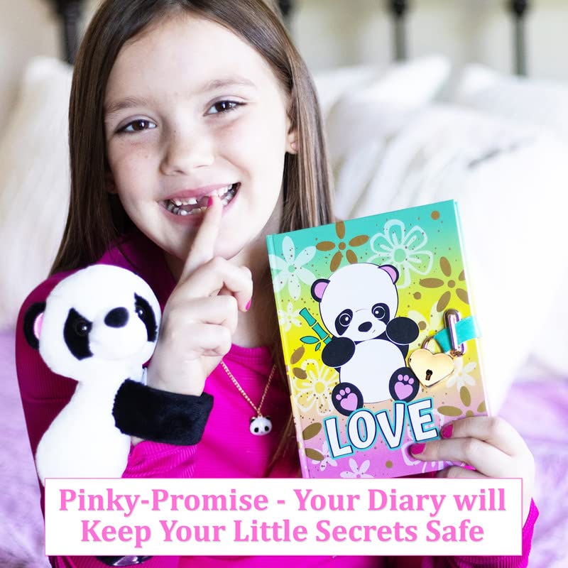 Life Is A Doodle Girls Diary With Lock And Key - Panda Diary For Girls Excellent Gratitude & Prayer Daily Journal For Girls With Lock - Our Kids Journal For Girls Created For Self-Expression