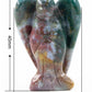 Ouubuuy Indian Agate Crystal Angel Figurines Statues 4 pcs Natural Gemstone Carved Pocket Guardian Angel 1.5 inch for Healing Re