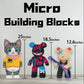 VIIOVOIIV Jinx Graffiti Teddy Bear Micro Building Blocks Set(3688Pieces) Animal Winktoys Blocks Bear Building Blocks Gift for mature-themed