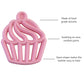 Itzy Ritzy Silicone Baby Teether - Bpa-Free Infant Teether With Easy-To-Hold Design & Textured Back Side To Massage & Soothe Sor