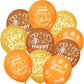 Taihebb Orange Birthday Balloons, 50 Pcs Letter Print Balloons For Girls, Birthday Party Decoration, Suitable For Baby Shower