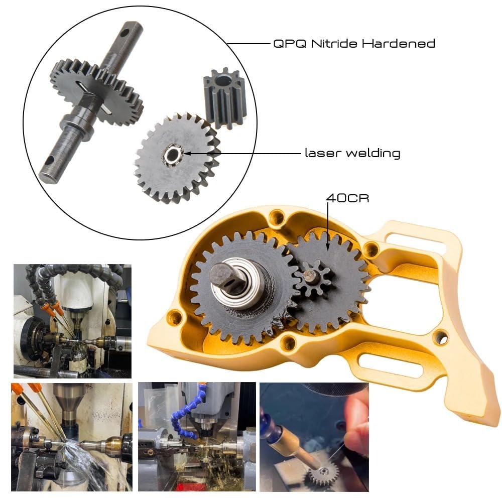 Rhinorc Crawler Gearbox Gb867 V2 Kit,Transmission Gears Set,For 1/10 Rc Crawler Car (Gb867 V2)