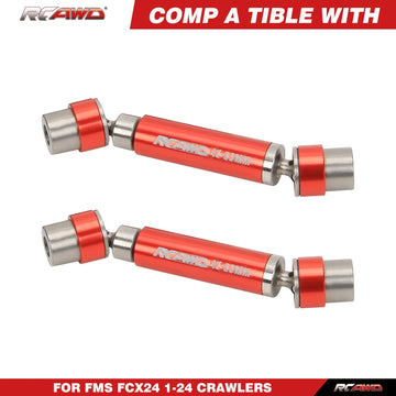 RCAWD for FMS FCX24 1/24 Upgrades CVD Front & Rear Center Drive Shaft, 45-60mm Axle Parts Blue