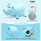 Hamm Piggy Bank, Cute Plastic Coin Bank For Boys And Girls, Unbreakable Pig Money Bank For Kids Gift (Blue)