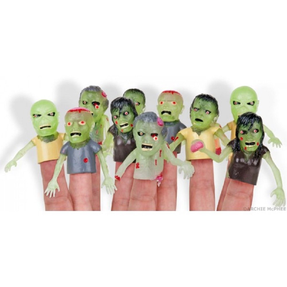 Mcphee Accoutrements Educational Products - 1 Glowing Zombie Finger Puppet - ONE Style Randomly Picked