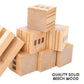 Wooden Castle Building Blocks Set, Big Solid Beech Wood Toddlers Stacking Block Toy, Kids Construction Playset For Boys Girls 69 Pieces Set