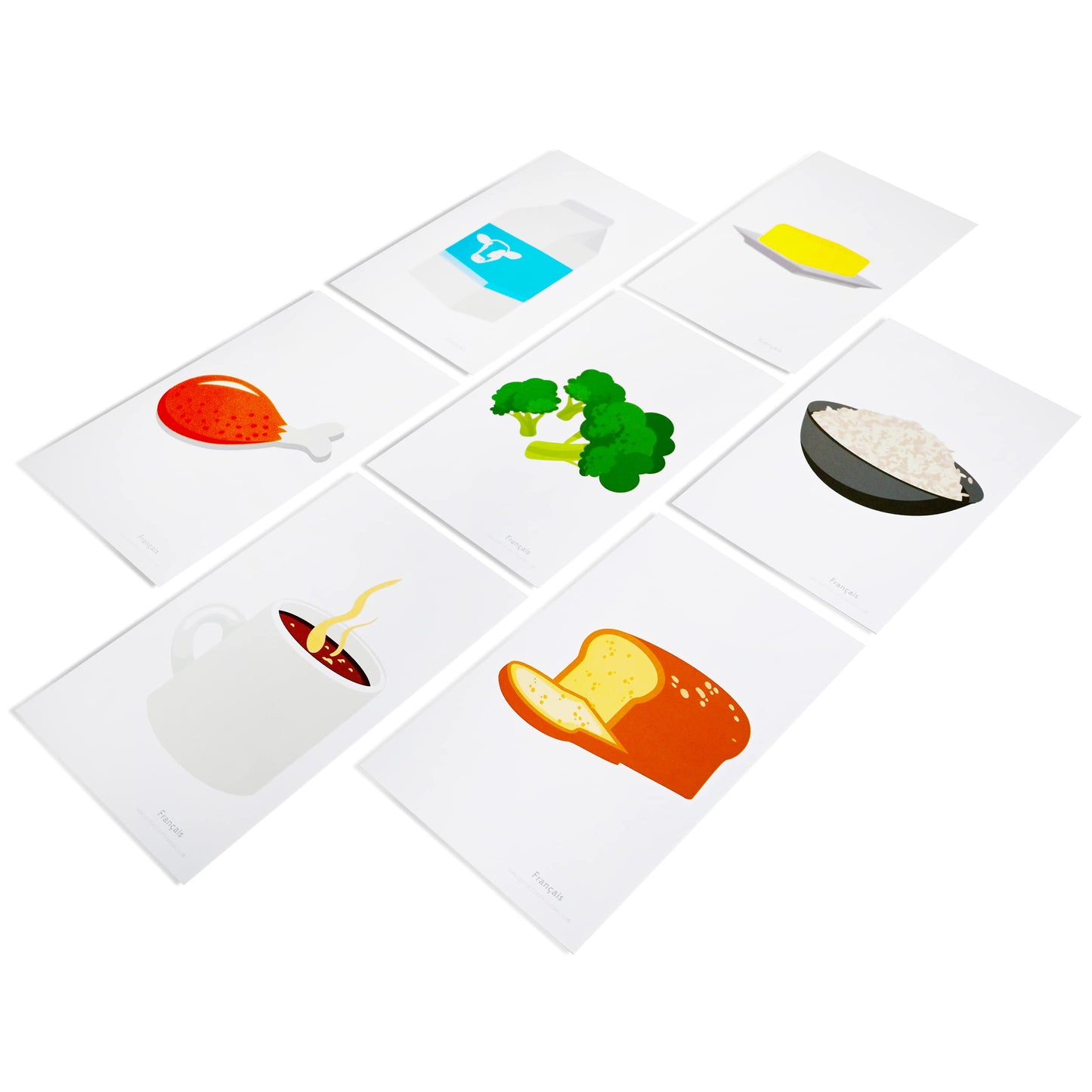192 French Beginning Vocabulary Flash Cards With Original Artwork - For All Ages