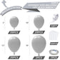 Nisocy Gray Balloon Garland Kit, 102Pcs 18In 12In 10In 5In Pastel Gray Balloons Different Sizes For Baby Shower, Birthday Celebr