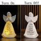 Adavas.Y&G Ceramic Praying Angel Figurine Best Gift For Loved Ones Healing Angel Night Light 7' H