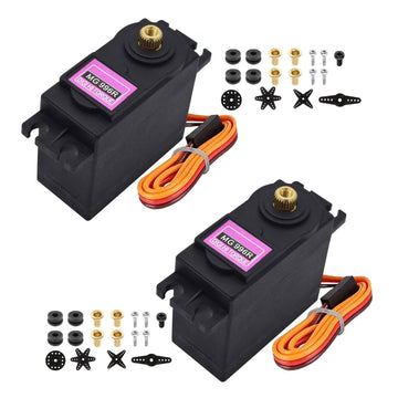 Adeept 2 Pcs 996R Servo Motors Metal Gear Torque Digital Servo Motor High Speed For Smart Car Jr Boat Robot Rc Helicopter Arduin