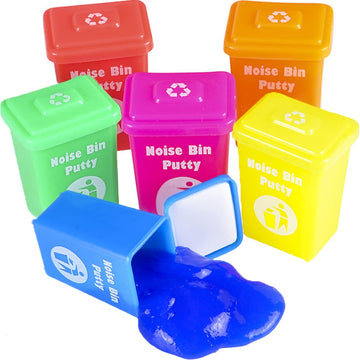 Artcreativity Fart Bin Putty, Set Of 6, Assorted Vibrant Colors, Birthday Party Favors, Goodie Bag Stuffers, Noise Slime, Piñata Filler, Funny Prank Toy, For Boys And Girls