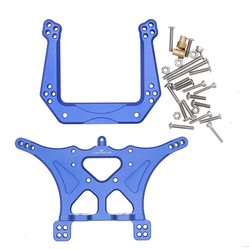 CODA RACING RC Alloy Front&Rear Shock Tower for Traxxas 1/10 2WD Slash(VXL), Stampede(VXL), Rustler(VXL), Bandit(VXL),Bigfoot-Re