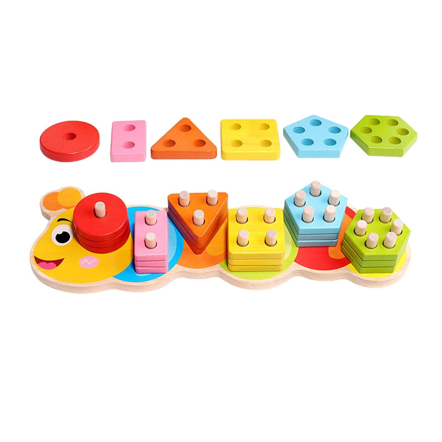 Club BollywoodShape Color Recognition Blocks Montessori Toys Wood For Game Activity|Baby|Toys For Baby|Developmental Baby Toys