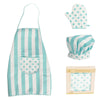 WoodenEdu Kid Apron and Chef Hat Set, 3 Pcs Children Cooking Baking Set Kits Role Play Chef Toy Kid Cooking Gift for Girls Boys 