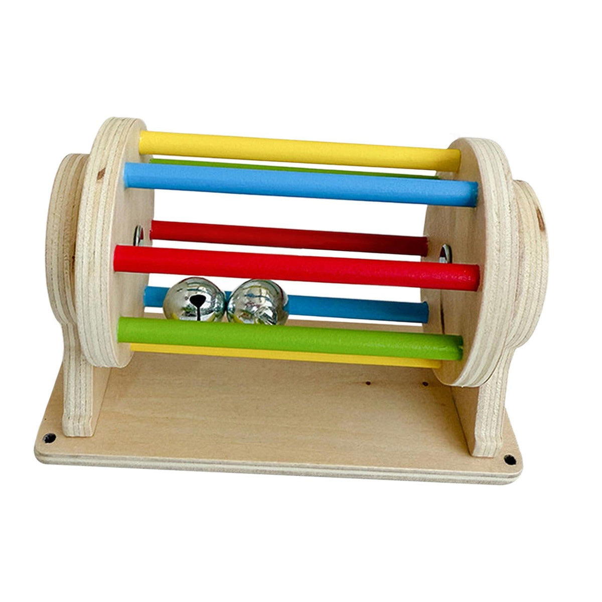 Calandis Kids Rolling Drum Lightweight Easy Grip Sensory Toy For Nursery Car Birthday Bell
